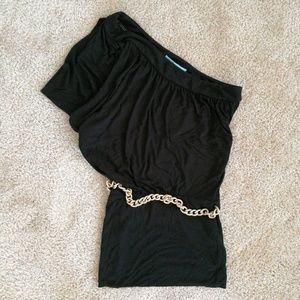 Marciano Black One Shoulder Dress